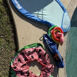 Pool Accessories Including New Volleyball Net (Moving Sake)