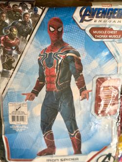 Marvel Iron Spider Muscle Chest Adult Halloween Costume