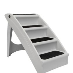 PetSafe CozyUp Gray Folding Pet Steps, 28" L X 18" W X 25" H