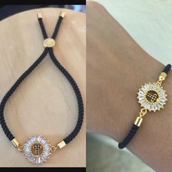 Gold filled cross bracelet adjustable new jewelry