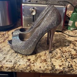 Womens Silver Heels 