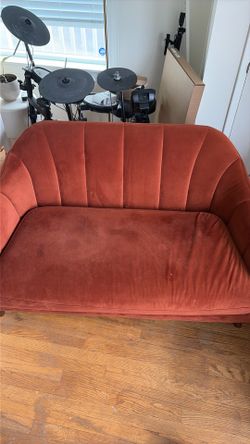 Rust colored couch