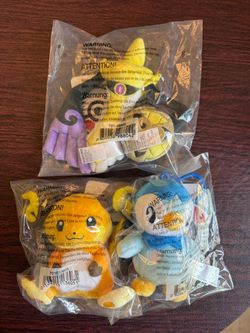 Pokemon Plushy Lot Piplup Aegislash Blade Forme Raichu Sitting Cuties Sealed
