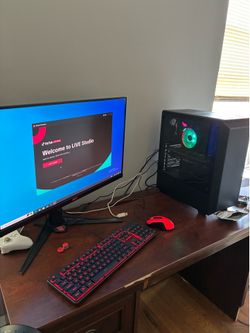 gaming pc & monitor