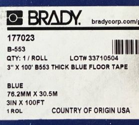 Brady Blue Tough Tape