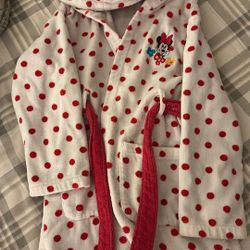 Little Girls Minnie Mouse Bath Robe