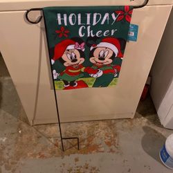 Christmas Yard Flag W/Stand