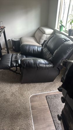 Black Leather Recliner For Sale