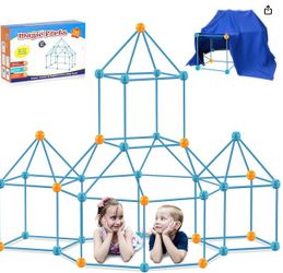 Kids Fort Building Kit - 135 Pieces Play Fort Constructor Indoor/Outdo