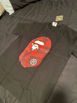 BAPE A Bathing Ape Black Red Camo Tee