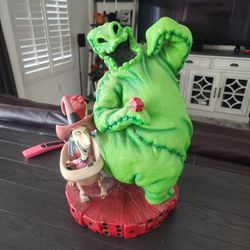 Disney Nightmare Before Christmas Oogie Boogie Huge Halloween Statue Lock Shock Barrel