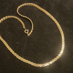 18” Flat Gold Plated Necklace 