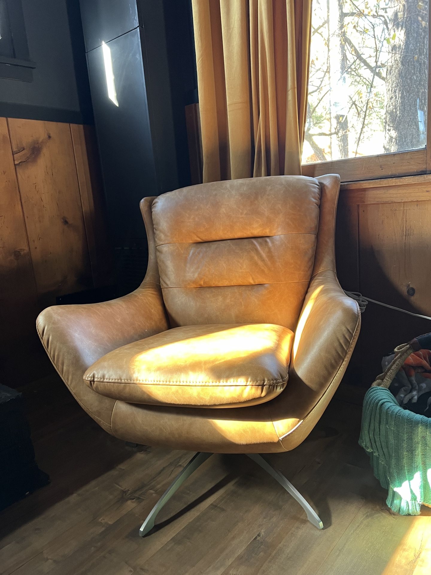 PB Teen Faux Leather Wingback Chair