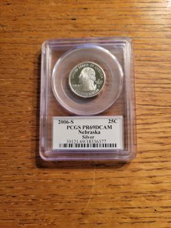 2006 S PCGS PR69DCAM Nebraska Silver Quarter