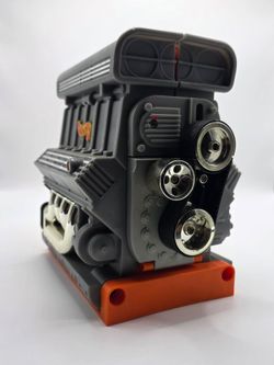 Mattel 1999 Hot Wheels STO-N-GO V8 Engine Motor Storage Case