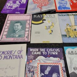 Collection Of Vintage Sheet Music