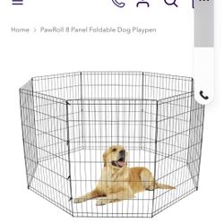 Pawroll 8 Panel Foldable Dog Playpen 36x62