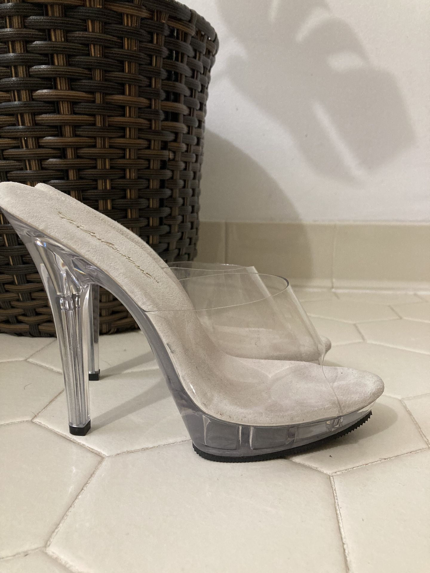 Clear Peep Toes Women Heels