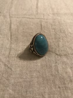 Turquoise and silver ring