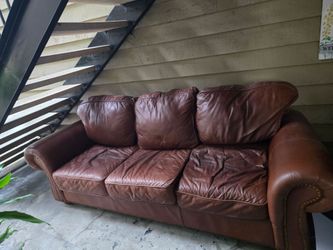 Camel leather coach