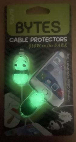 New Glow in the Dark Cable Protectors 2 pieces Iphone Samsung Pixel