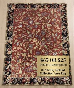 🔥 Kathy Ireland Collection Rug (8x5) - $65 ‘OR’ $25 - Details in the Description!