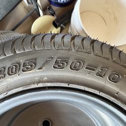 4-Arisun Golf Cart Tires w/Rims  205/50-10