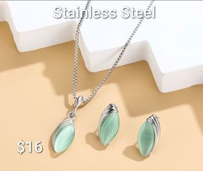 Jade like jewelry set