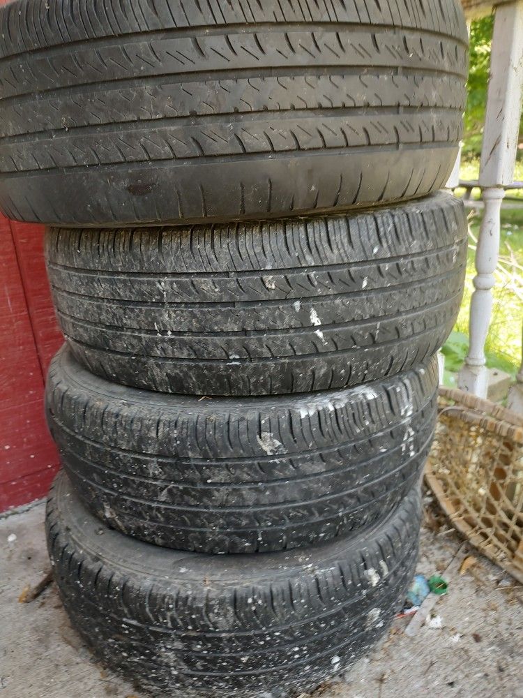 Four Tires On Rims 