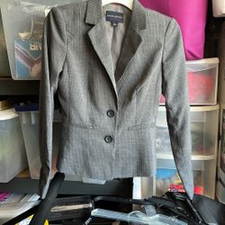 Gray Pinstripe Blazer/ Jacket Size 0