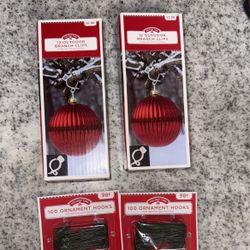 Ornament Hooks And Outdoor Branch Clips 