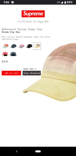 Supreme brown drip hat in hand new