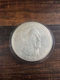 1974 Panama 🇵🇦 20 Balboas Silver Coin