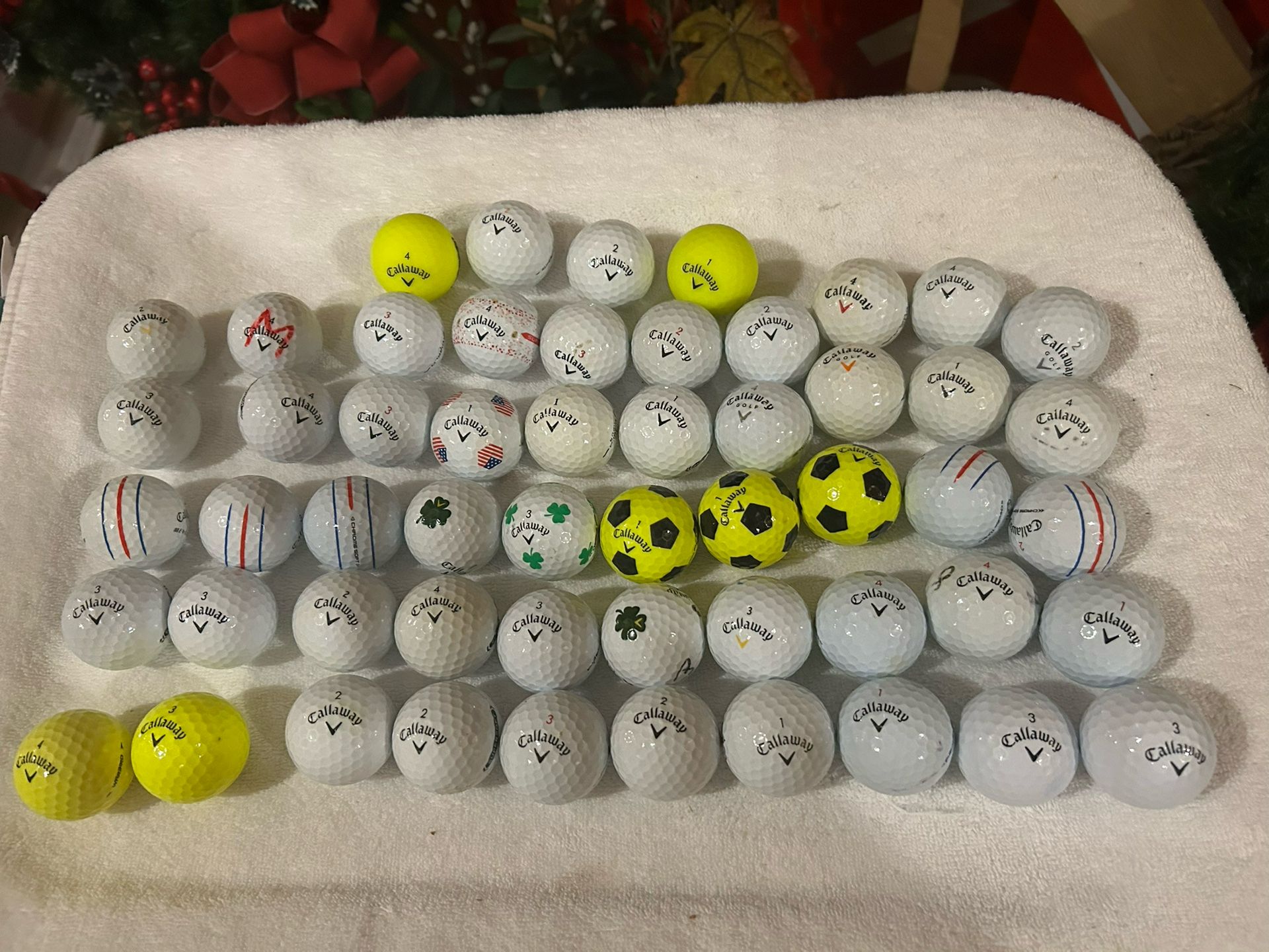 54 Callaway Golf Balls (used) Excellent Condition 5/A