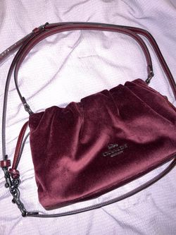 Coach Burgundy Velvet Bag