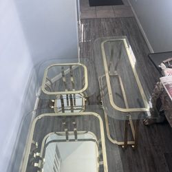 Gold Glass Tables