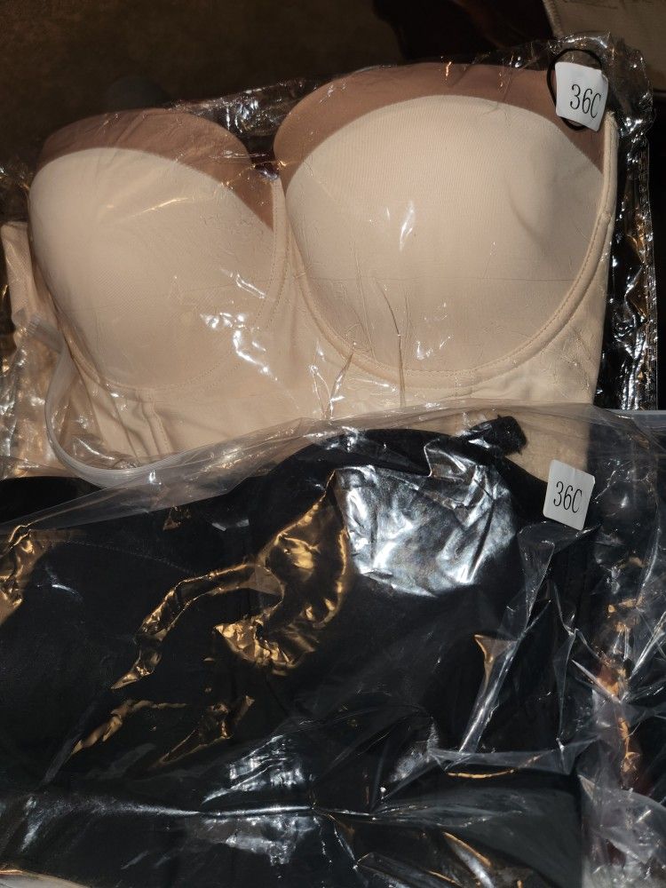 Lucilift low back strapless Bra with or without straps 36C