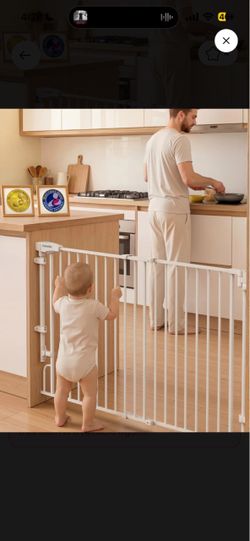Babelio White Metal Baby Safety Gate