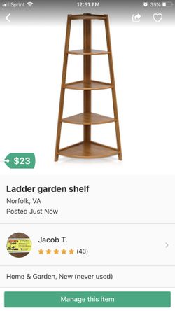 Ladder garden shelf