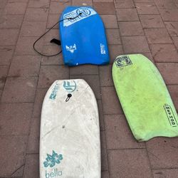 Three Bodyboards, Boogie Boards  