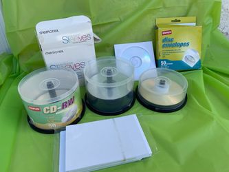 CD RW  Rewriteable CD Disks & Envelope Sleves