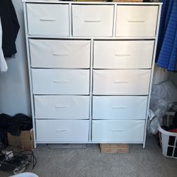 White Dresser With Felt Drawers