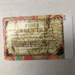 Willy Wonka Golden Ticket