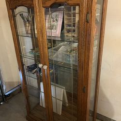 Curio Cabinet With 4 Shelves