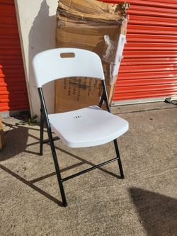 4 Foldable White Party Event Chairs