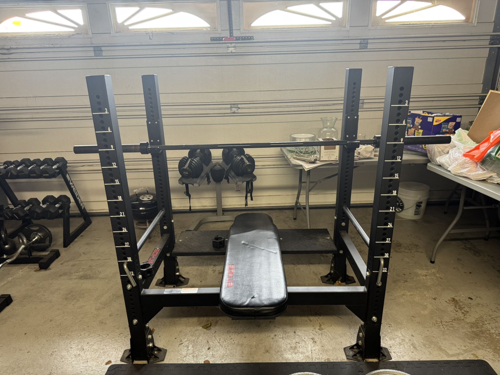 Ethos weight bench And Weights