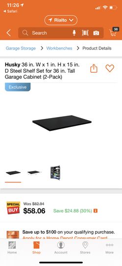 Shelf set for your husky tool cabinet