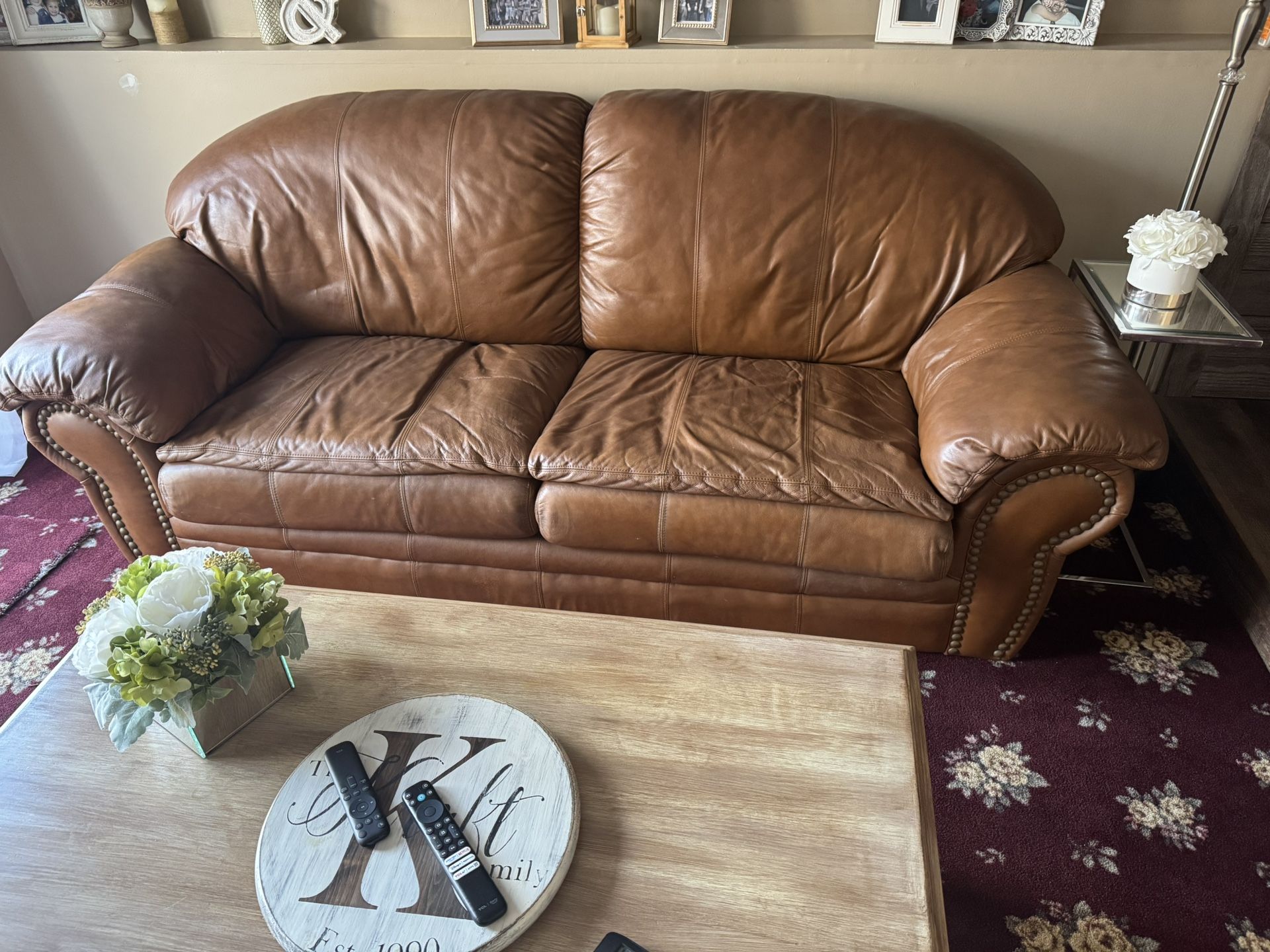 Leather Sofa And Love Seat