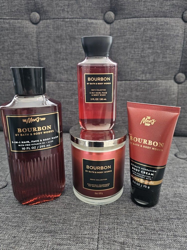 Bourbon Bath And Body Works Men's Gift Set