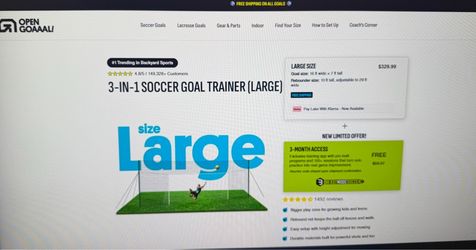 Large Open Goaaal net